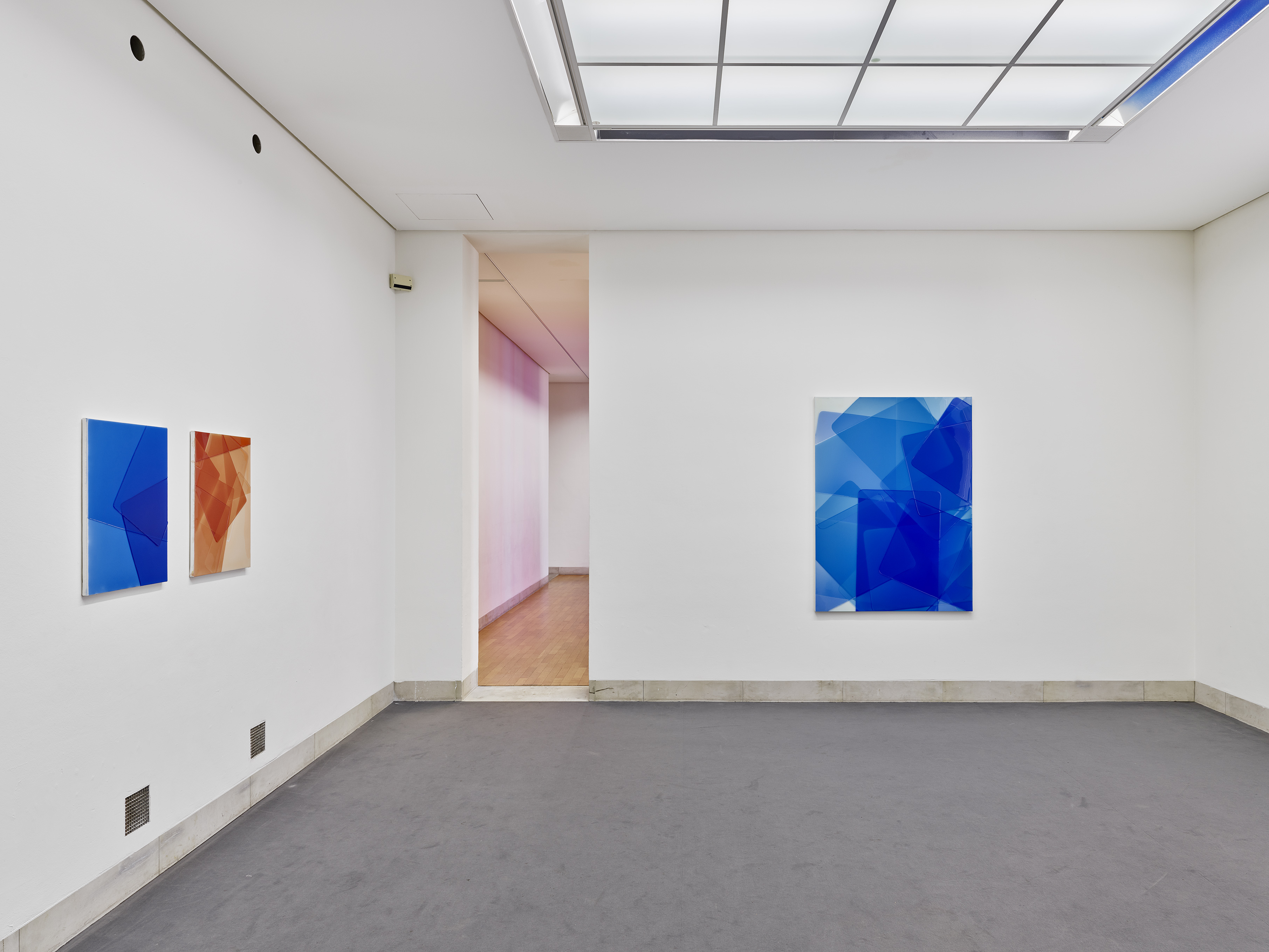 Ausstellungsansicht paint it, Peter Zimmermann, Treppenhaus, 2019, © VG Bild-Kunst, Bonn 2019, Foto: Bernhard Strauss